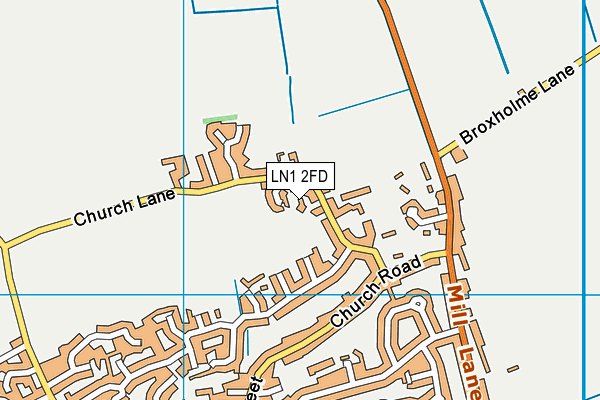 LN1 2FD map - OS VectorMap District (Ordnance Survey)