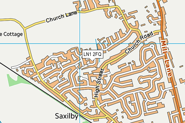 LN1 2FQ map - OS VectorMap District (Ordnance Survey)