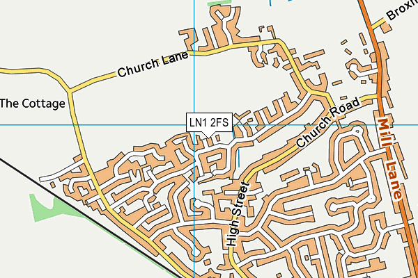 LN1 2FS map - OS VectorMap District (Ordnance Survey)