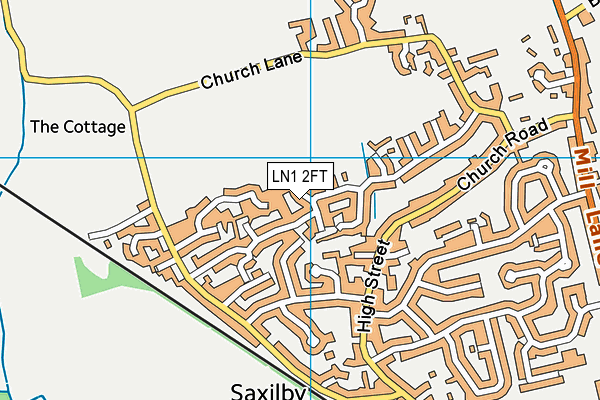 LN1 2FT map - OS VectorMap District (Ordnance Survey)