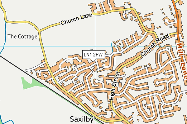 LN1 2FW map - OS VectorMap District (Ordnance Survey)
