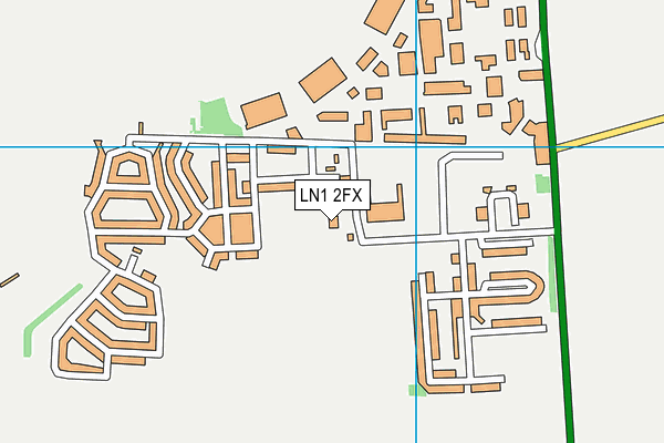 LN1 2FX map - OS VectorMap District (Ordnance Survey)
