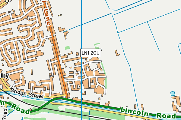 LN1 2GU map - OS VectorMap District (Ordnance Survey)