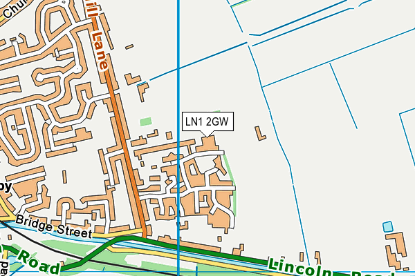 LN1 2GW map - OS VectorMap District (Ordnance Survey)