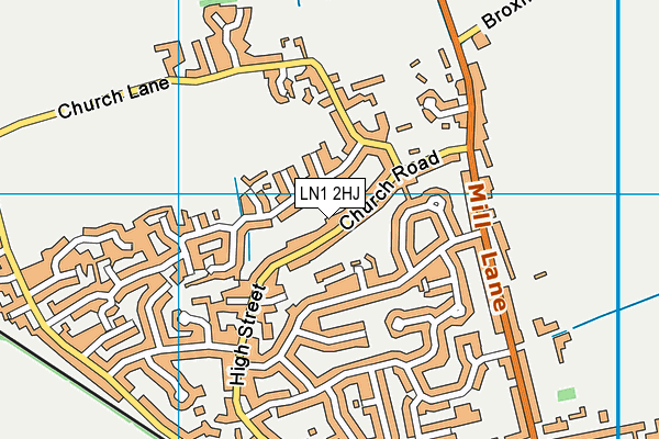 LN1 2HJ map - OS VectorMap District (Ordnance Survey)