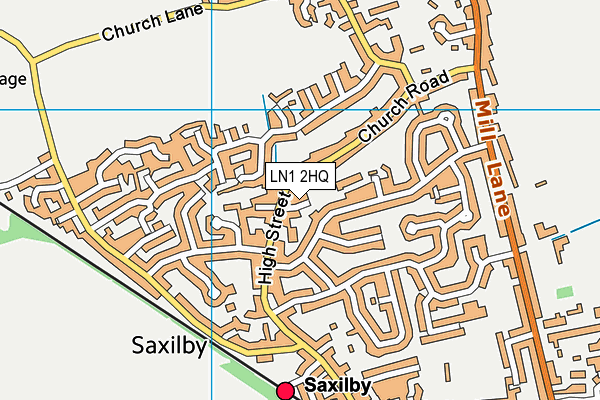 LN1 2HQ map - OS VectorMap District (Ordnance Survey)