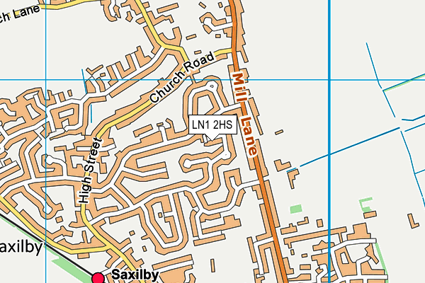 LN1 2HS map - OS VectorMap District (Ordnance Survey)