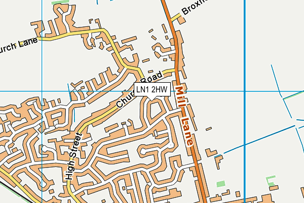 LN1 2HW map - OS VectorMap District (Ordnance Survey)