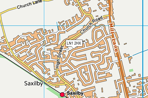 LN1 2HX map - OS VectorMap District (Ordnance Survey)