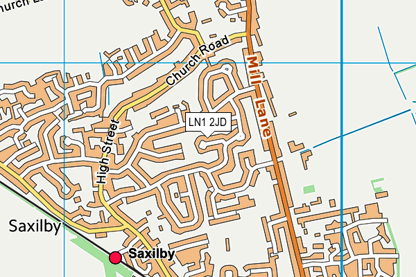 LN1 2JD map - OS VectorMap District (Ordnance Survey)