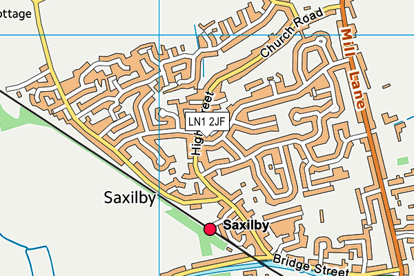 LN1 2JF map - OS VectorMap District (Ordnance Survey)