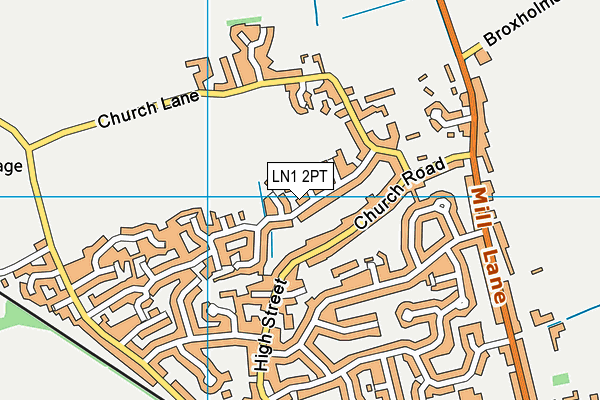LN1 2PT map - OS VectorMap District (Ordnance Survey)