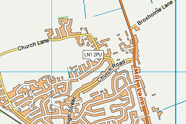 LN1 2PU map - OS VectorMap District (Ordnance Survey)