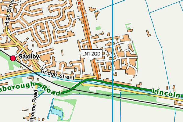LN1 2QD map - OS VectorMap District (Ordnance Survey)