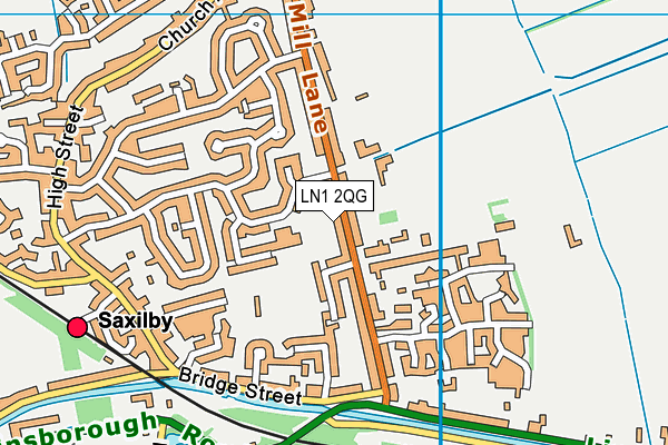 LN1 2QG map - OS VectorMap District (Ordnance Survey)
