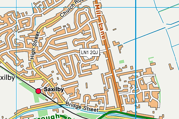 Saxilby Church of England Primary School map (LN1 2QJ) - OS VectorMap District (Ordnance Survey)