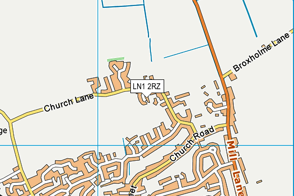 LN1 2RZ map - OS VectorMap District (Ordnance Survey)