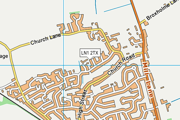 LN1 2TX map - OS VectorMap District (Ordnance Survey)