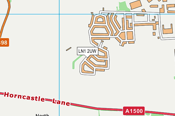 LN1 2UW map - OS VectorMap District (Ordnance Survey)