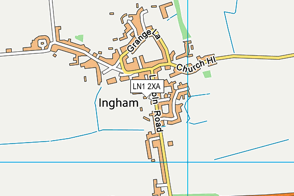 LN1 2XA map - OS VectorMap District (Ordnance Survey)