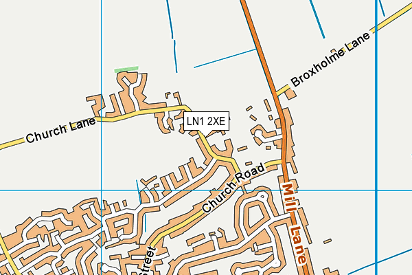 LN1 2XE map - OS VectorMap District (Ordnance Survey)