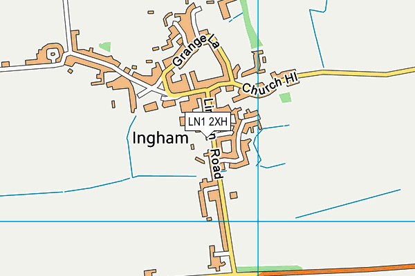 LN1 2XH map - OS VectorMap District (Ordnance Survey)