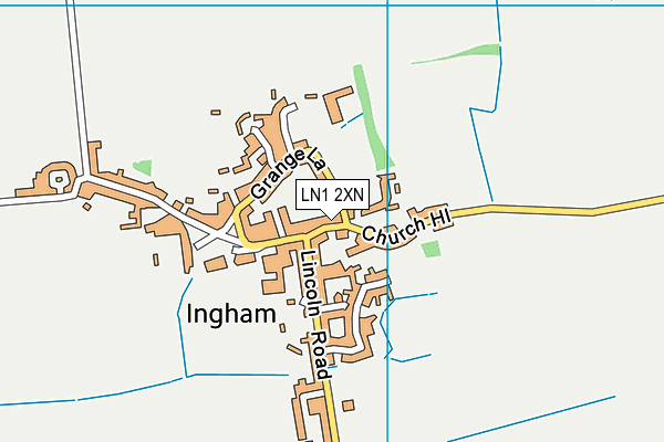 LN1 2XN map - OS VectorMap District (Ordnance Survey)