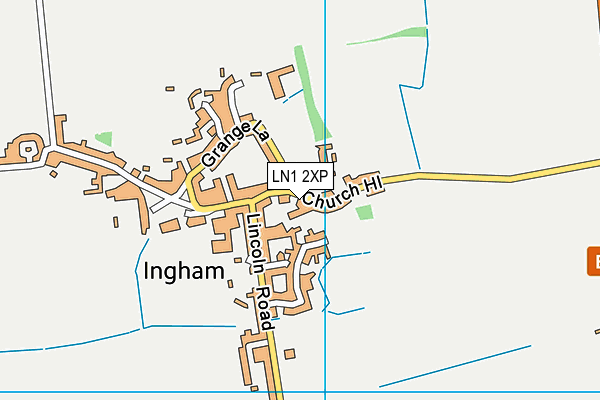 LN1 2XP map - OS VectorMap District (Ordnance Survey)