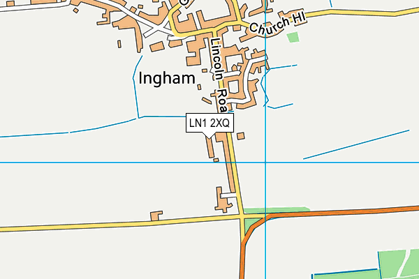 LN1 2XQ map - OS VectorMap District (Ordnance Survey)