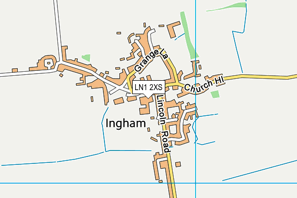 LN1 2XS map - OS VectorMap District (Ordnance Survey)