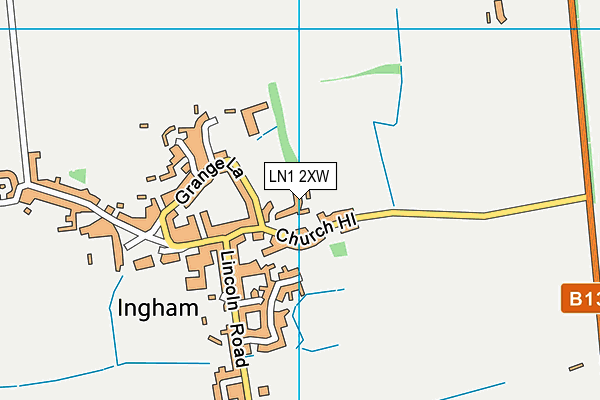 LN1 2XW map - OS VectorMap District (Ordnance Survey)