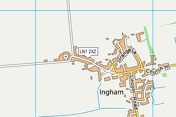 LN1 2XZ map - OS VectorMap District (Ordnance Survey)