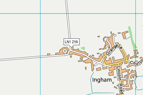 LN1 2YA map - OS VectorMap District (Ordnance Survey)