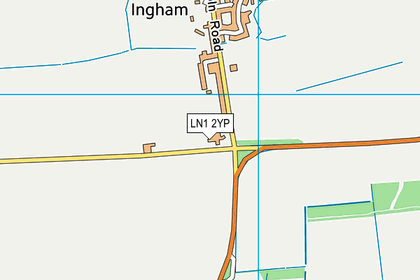 LN1 2YP map - OS VectorMap District (Ordnance Survey)