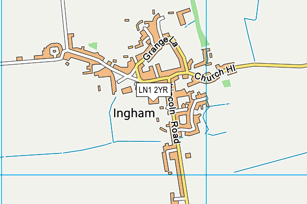 LN1 2YR map - OS VectorMap District (Ordnance Survey)