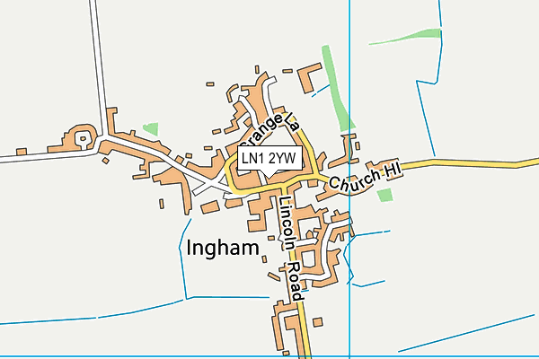LN1 2YW map - OS VectorMap District (Ordnance Survey)