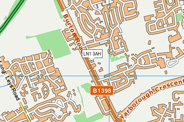 LN1 3AH map - OS VectorMap District (Ordnance Survey)
