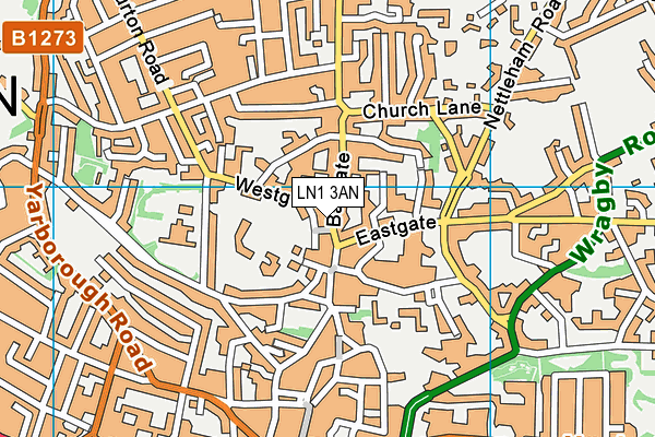 LN1 3AN map - OS VectorMap District (Ordnance Survey)