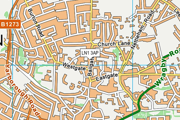 LN1 3AP map - OS VectorMap District (Ordnance Survey)