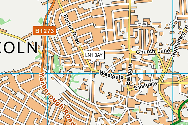 LN1 3AY map - OS VectorMap District (Ordnance Survey)