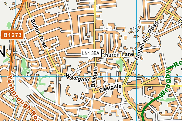 LN1 3BA map - OS VectorMap District (Ordnance Survey)