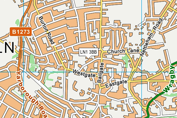 LN1 3BB map - OS VectorMap District (Ordnance Survey)