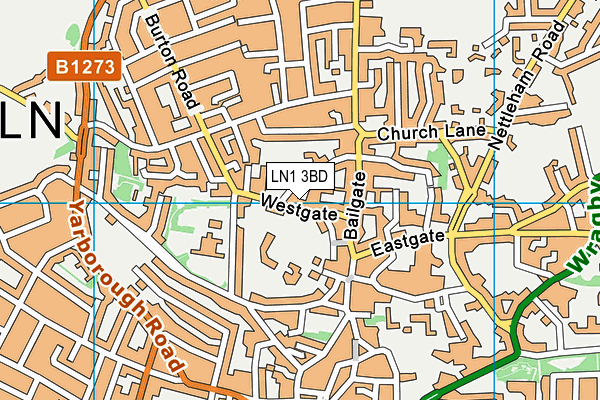 LN1 3BD map - OS VectorMap District (Ordnance Survey)