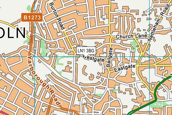 LN1 3BG map - OS VectorMap District (Ordnance Survey)