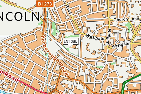 LN1 3BU map - OS VectorMap District (Ordnance Survey)