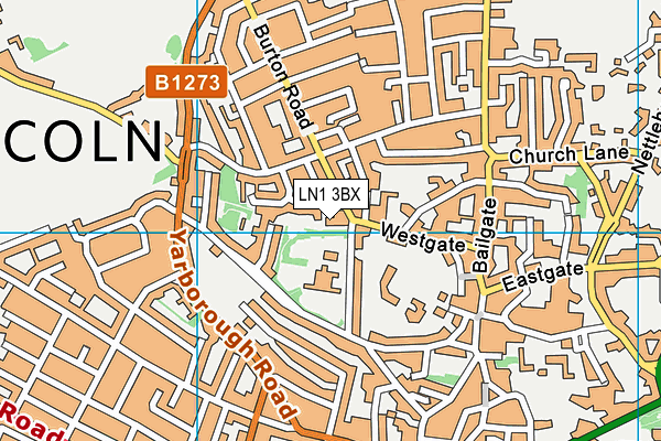 LN1 3BX map - OS VectorMap District (Ordnance Survey)