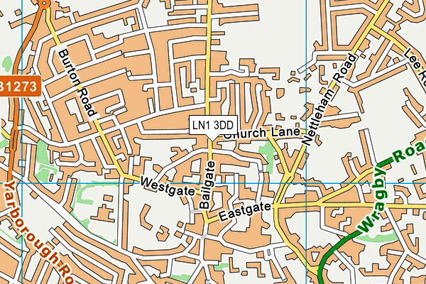LN1 3DD map - OS VectorMap District (Ordnance Survey)