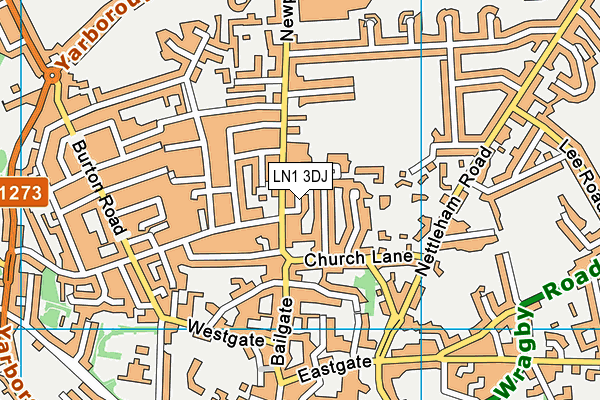 LN1 3DJ map - OS VectorMap District (Ordnance Survey)