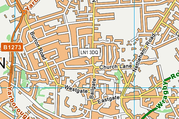 LN1 3DQ map - OS VectorMap District (Ordnance Survey)
