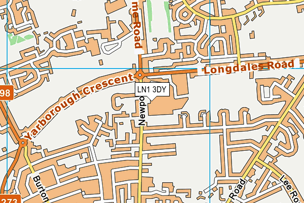 Bishop Grosseteste University map (LN1 3DY) - OS VectorMap District (Ordnance Survey)